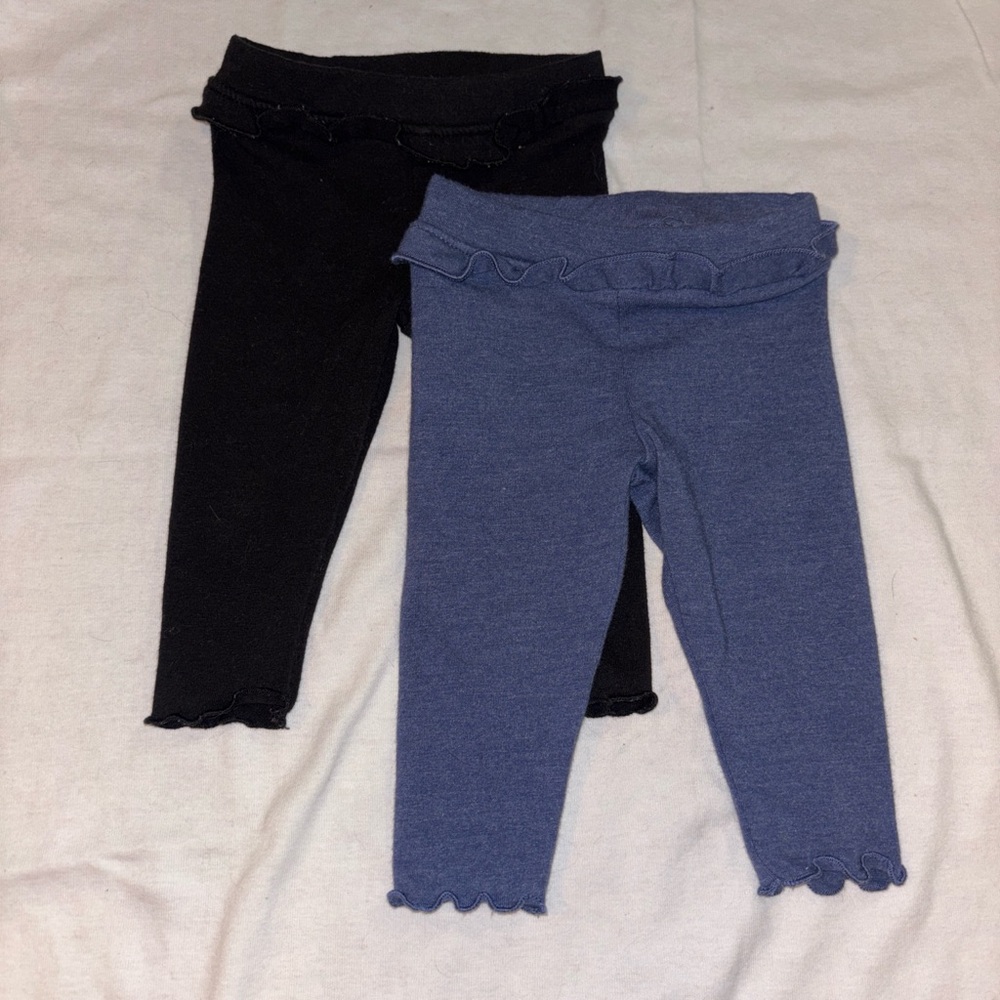 Garanimals Ruffle Waist Leggings - Black and Blue